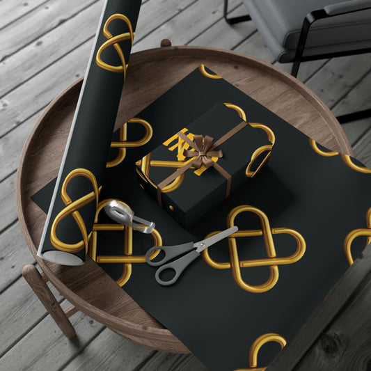Unity gift wrap papers | Black & Metallic Kwanzaa Inspired Wrapping Paper
