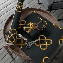 Load image into Gallery viewer, Unity gift wrap papers | Black &amp; Metallic Kwanzaa Inspired Wrapping Paper
