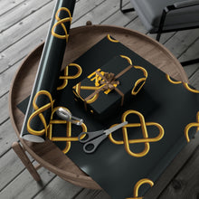 Load image into Gallery viewer, Unity gift wrap papers | Black &amp; Metallic Kwanzaa Inspired Wrapping Paper
