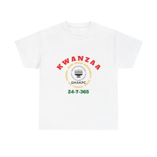 Kwanzaa Celebration Tee — 24-7-365 Kwanzaa Kinara Graphic T-Shirt