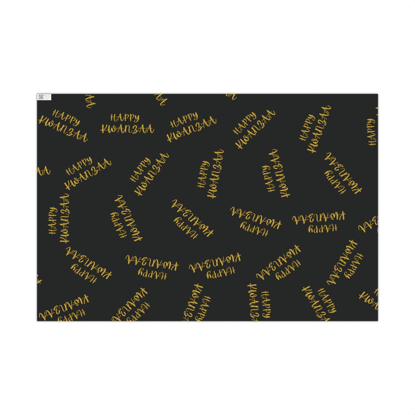 Unity gift wrap papers | Black & Metallic Kwanzaa Inspired Wrapping Paper