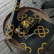 Load image into Gallery viewer, Unity gift wrap papers | Black &amp; Metallic Kwanzaa Inspired Wrapping Paper
